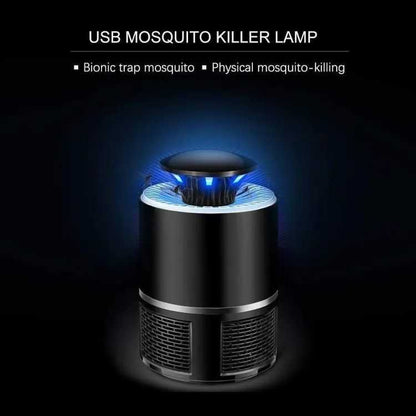 EXORT Electric Mosquito Trap Blue Light Mosquito Killer Lamp with USB Power Suction Fan No Zapper Child Safe