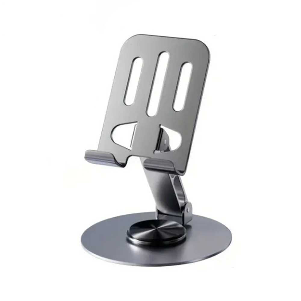 Universal Full Metal Mobile Phone Stand 360° Rotating Aluminum Alloy Base Desktop Tablet Phone Holder Stand